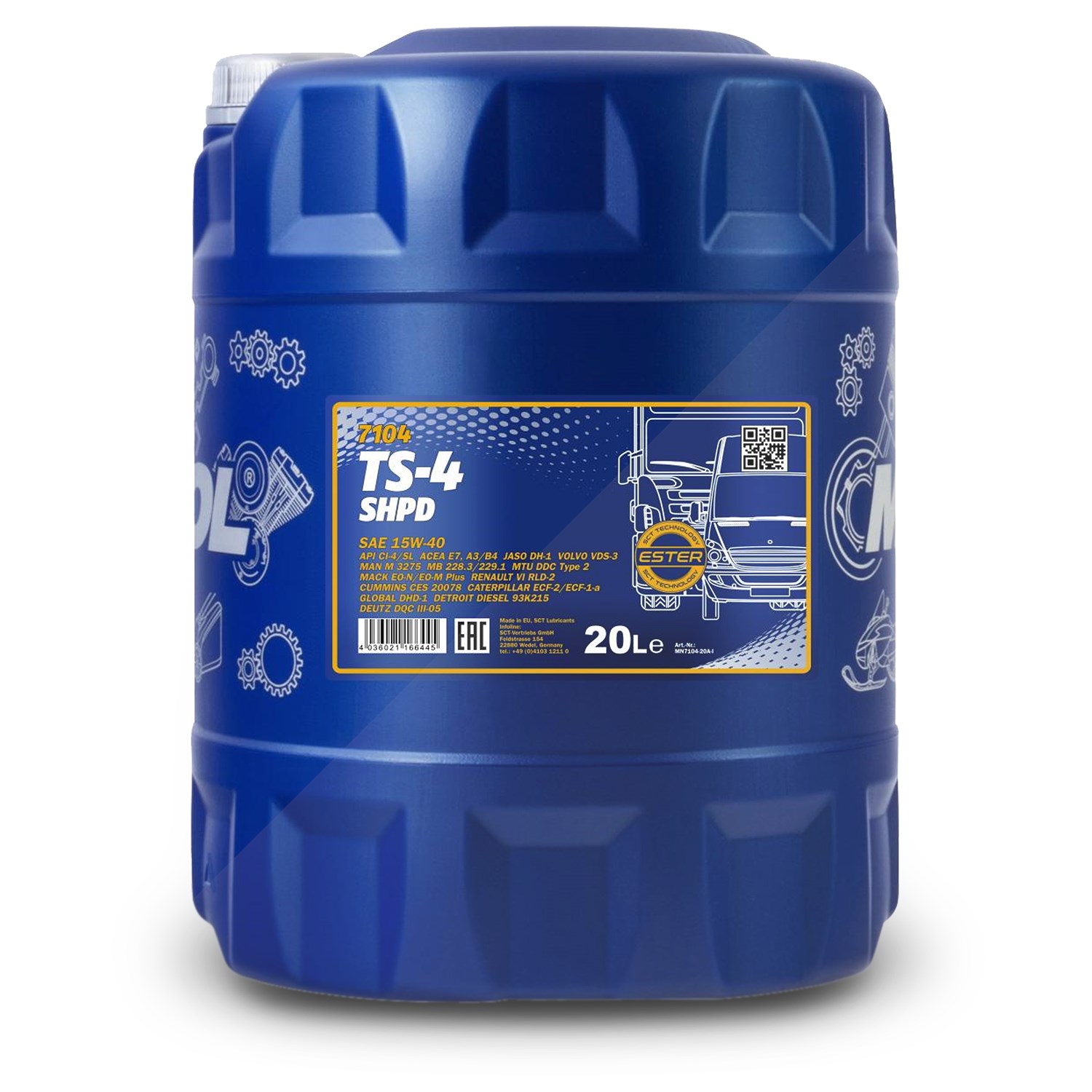 Mannol 20 L TS-4 SHPD 15W-40 extra Motoröl [Hersteller-Nr. MN7104-20]