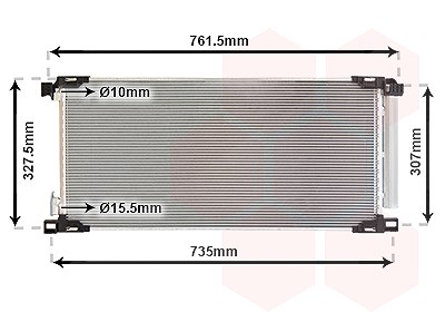 Van Wezel Kondensator, Klimaanlage [Hersteller-Nr. 53015704] für Toyota