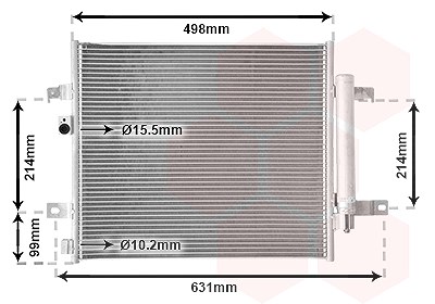 Van Wezel Kondensator, Klimaanlage [Hersteller-Nr. 17015703] für Abarth, Fiat