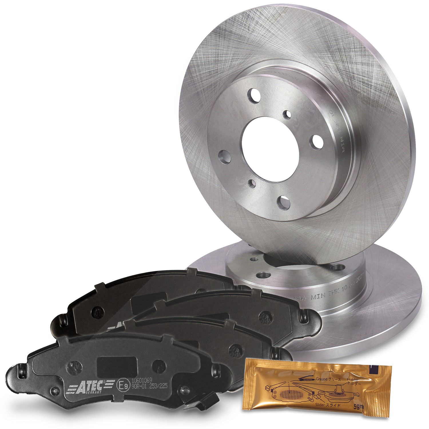 Bestprice Satz Bremsscheiben+Bremsbeläge Vorderachse VOLL [Hersteller-Nr. 10601142] für Vauxhall, Opel, Suzuki
