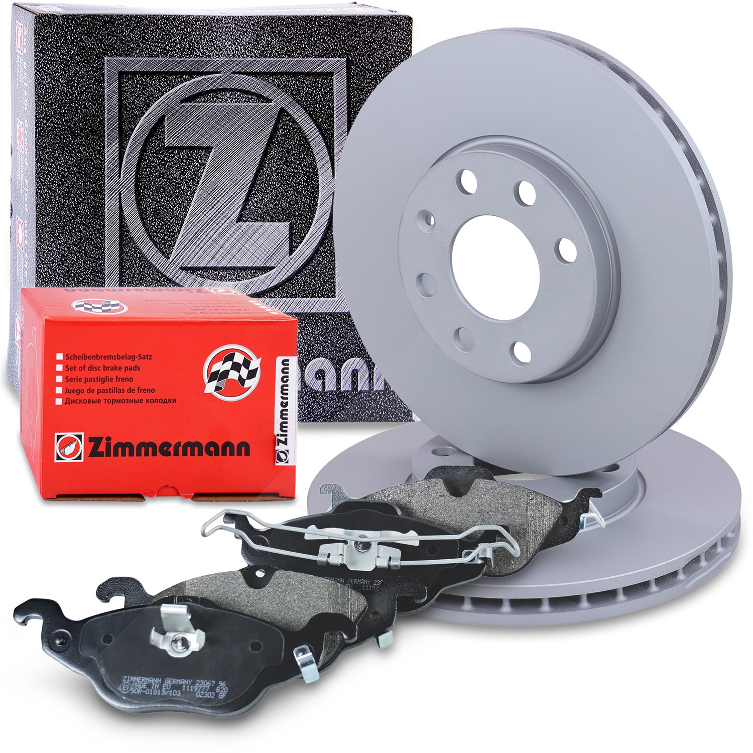 Zimmermann Bremsscheiben + Bremsbeläge Vorderachse [Hersteller-Nr. 10697701] für Opel