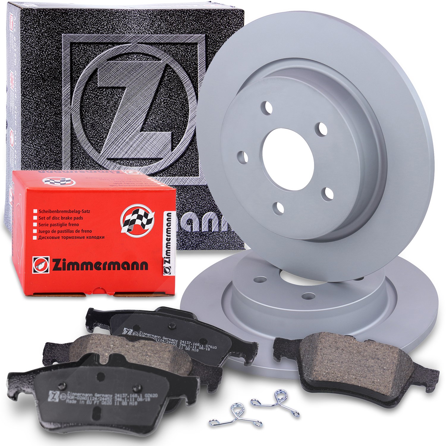 Zimmermann Bremsscheiben + Bremsbeläge Hinterachse [Hersteller-Nr. 10697801] für Volvo, Ford