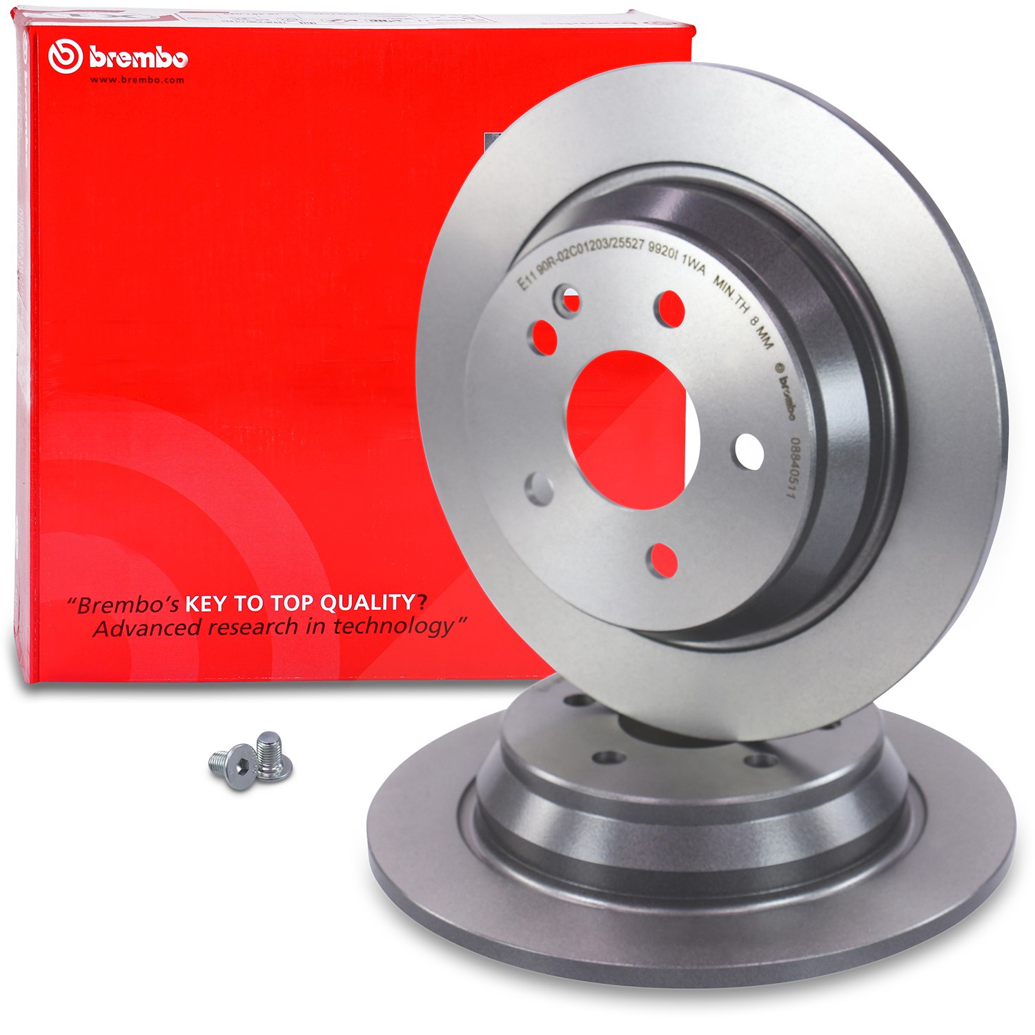 Brembo Bremsscheibe voll hinten [Hersteller-Nr. 08.8405.11] für Mercedes-Benz