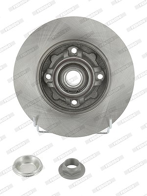 Ferodo 1x Bremsscheibe mit Radlager mit ABS-Ring Hinterachse [Hersteller-Nr. DDF1695-1] für Peugeot, Citroën