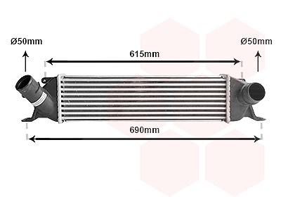 Van Wezel Ladeluftkühler [Hersteller-Nr. 82014706] für Hyundai