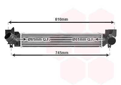 Van Wezel Ladeluftkühler [Hersteller-Nr. 06014701] für Mini, BMW