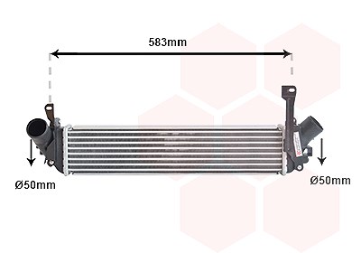 Van Wezel Ladeluftkühler [Hersteller-Nr. 43014705] für Renault