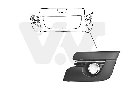 Van Wezel Blende, Stoßfänger [Hersteller-Nr. 4076583] für Peugeot