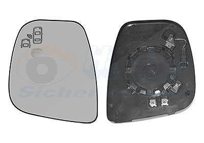 Van Wezel Spiegelglas, Außenspiegel [Hersteller-Nr. 0944835] für Fiat, Citroën, Opel, Toyota, Peugeot