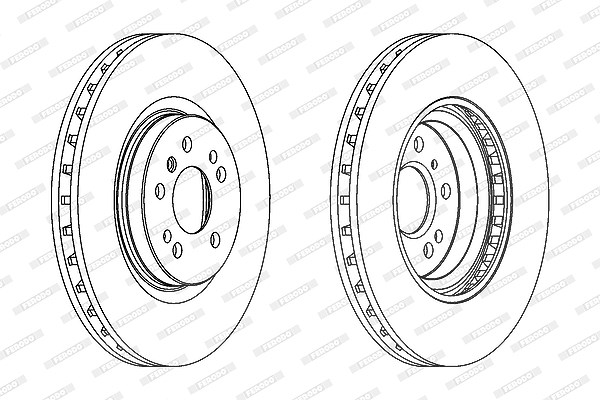 Ferodo 1x Bremsscheibe [Hersteller-Nr. DDF1533C-1] für Mercedes-Benz