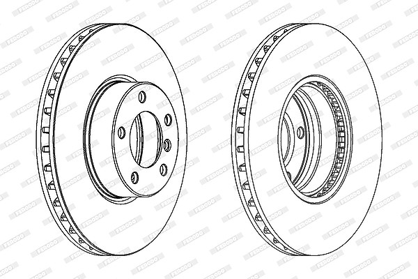 Ferodo 1x Bremsscheibe [Hersteller-Nr. DDF1202C-1] für Alpina, BMW