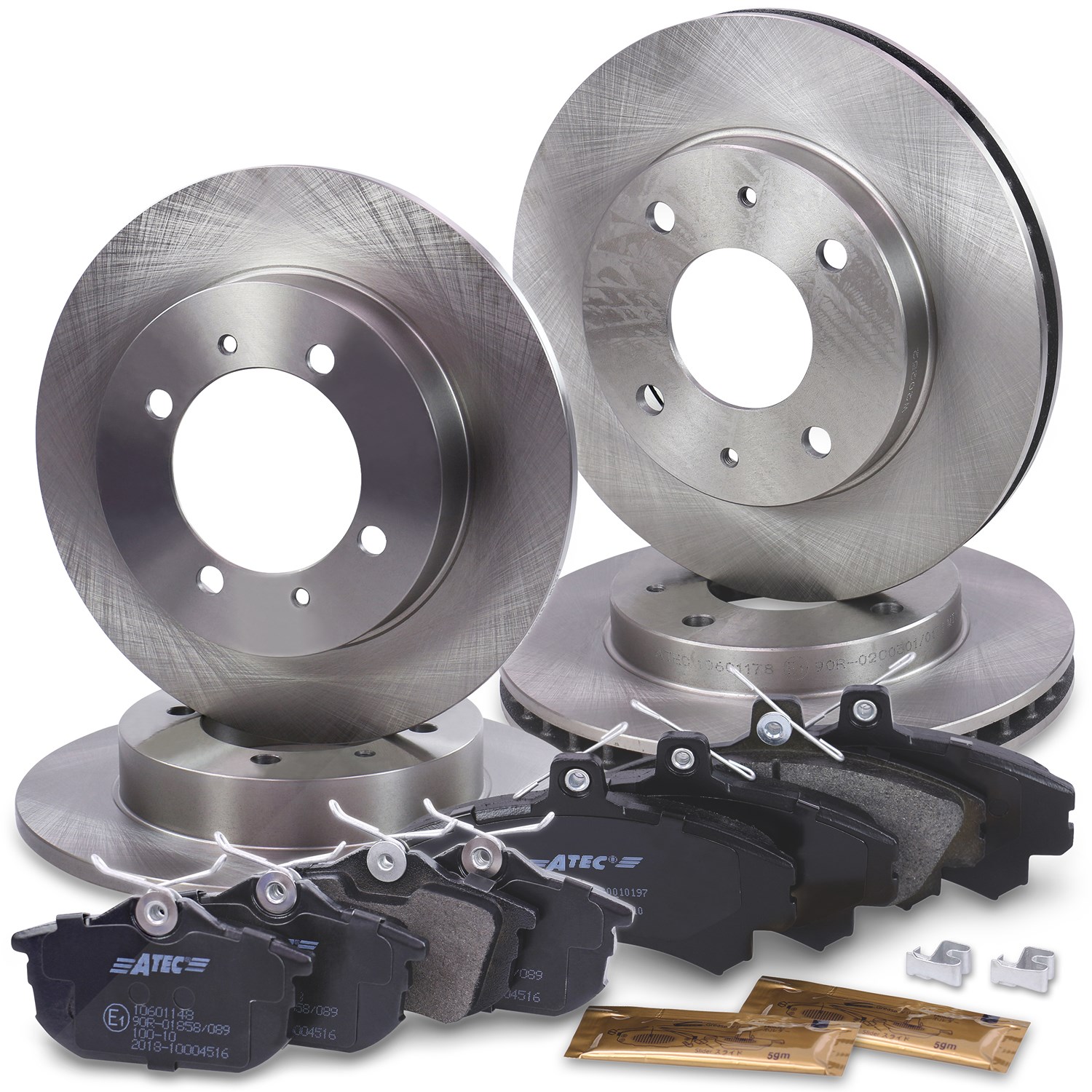 Bestprice Bremsscheiben + Bremsbeläge Vorne + Hinten [Hersteller-Nr. 10603348] für Volvo, Mitsubishi