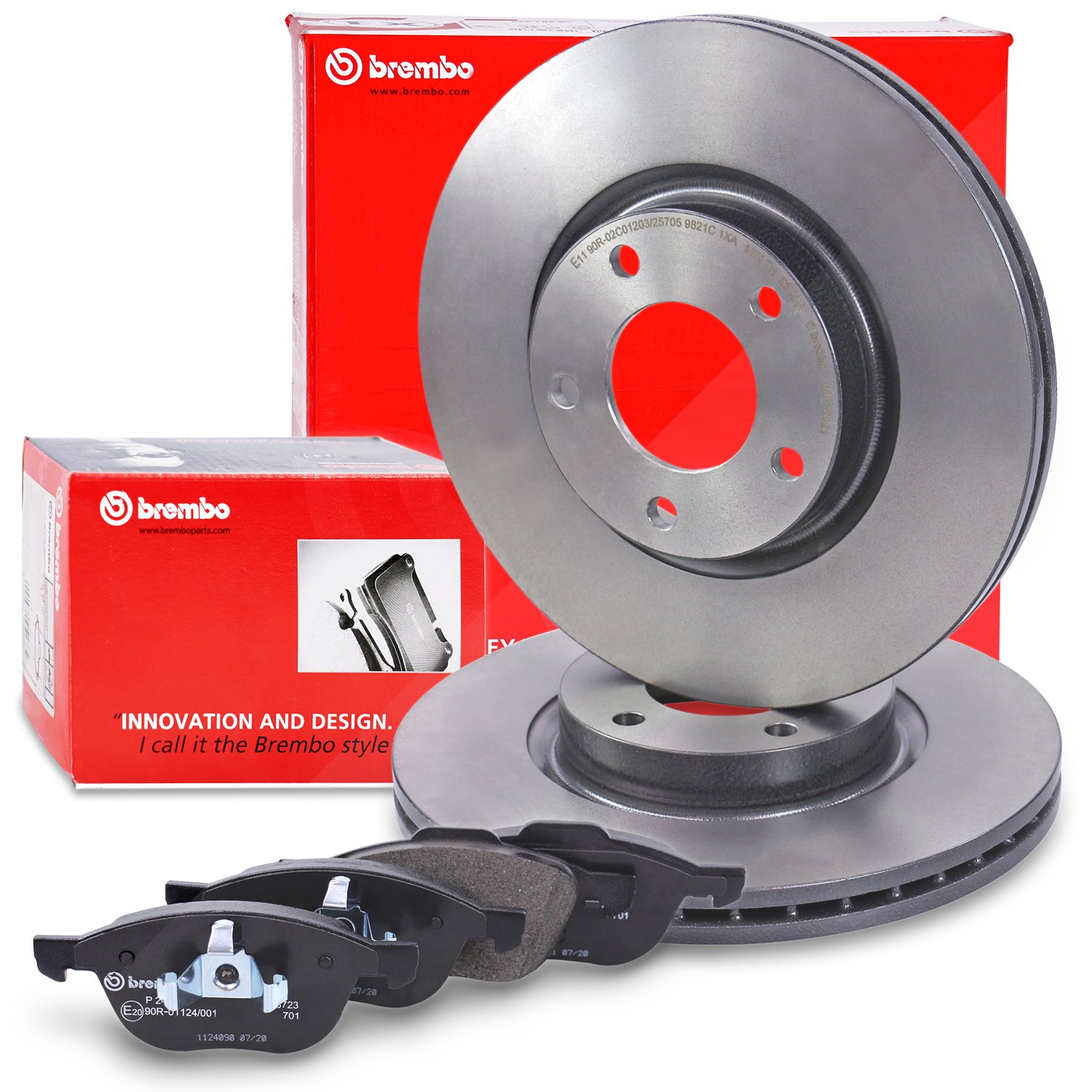 Brembo Bremsscheiben +Bremsbeläge vorne [Hersteller-Nr. 40438502] für Mazda