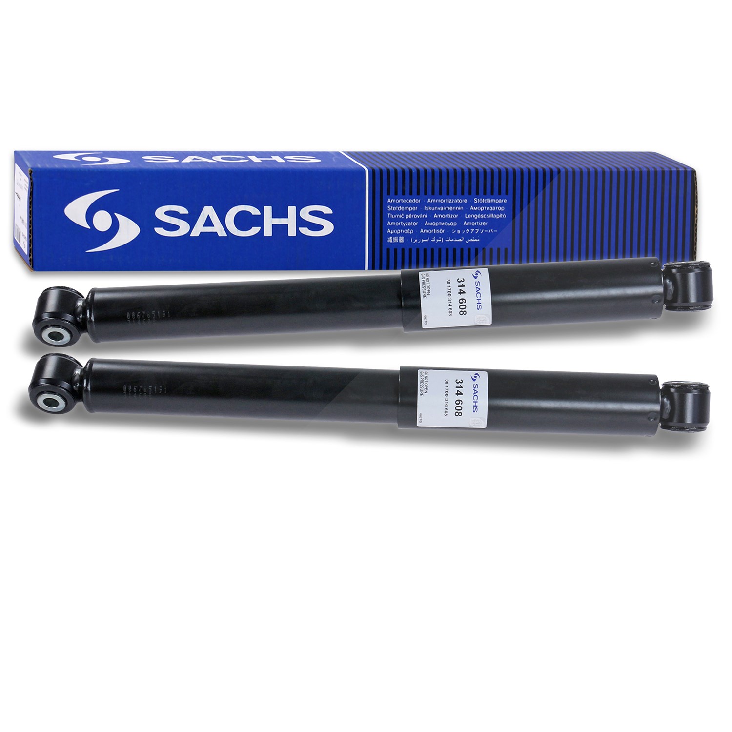 Sachs 2x Stoßdämpfer hinten [Hersteller-Nr. 314608] für VW, Mercedes-Benz