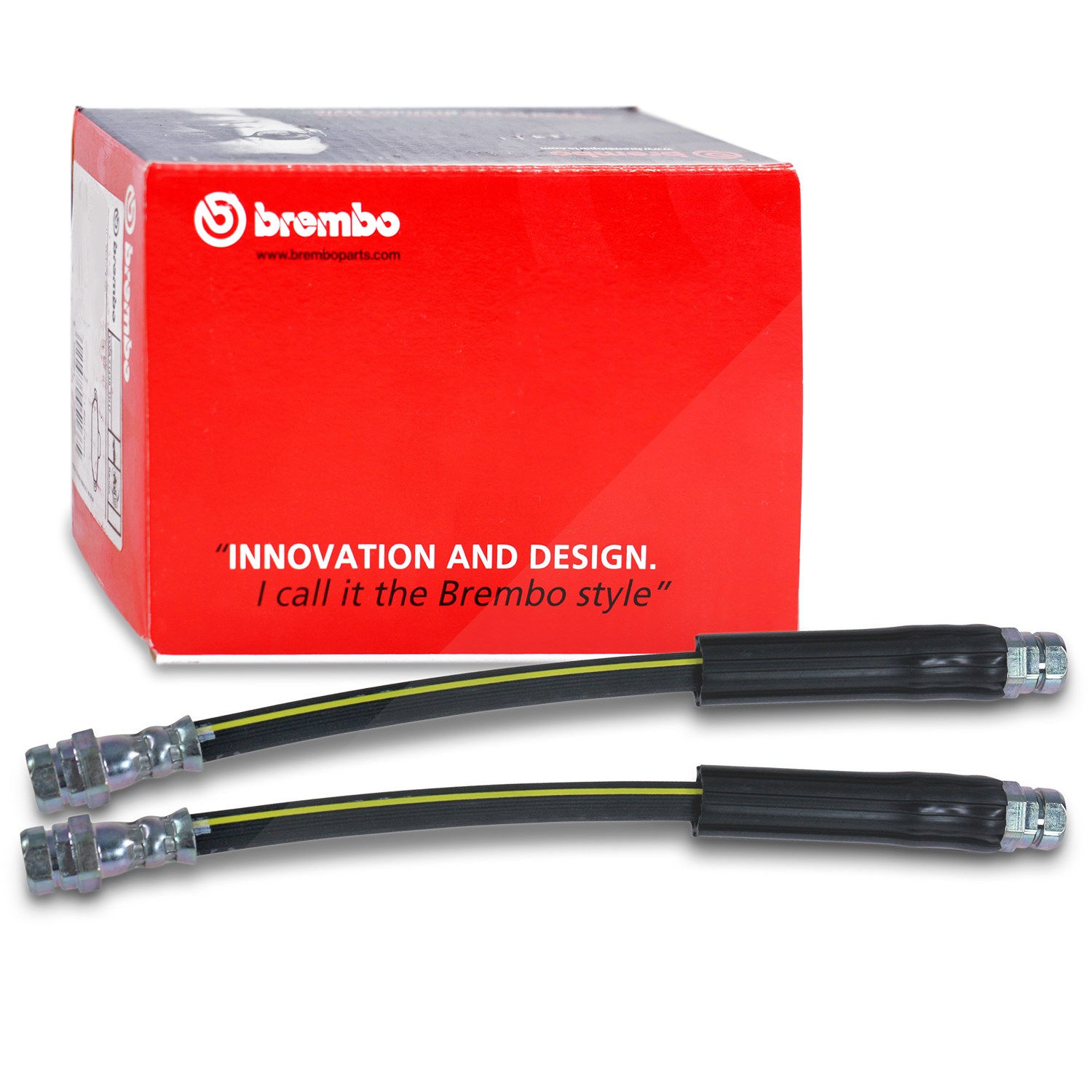 Brembo 2x Bremsschlauch hinten [Hersteller-Nr. 40438715] für Seat, Skoda, Audi, VW
