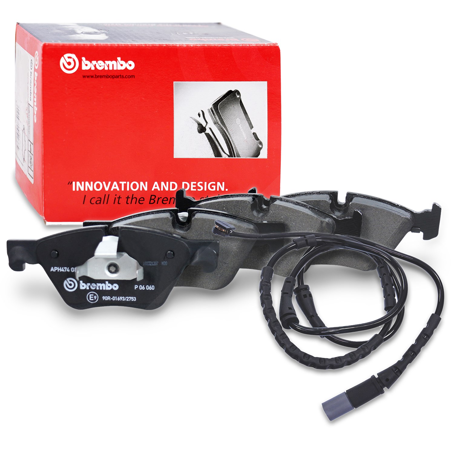Brembo Bremsbelagsatz +Warnkontakt vorne [Hersteller-Nr. 40440069] für BMW
