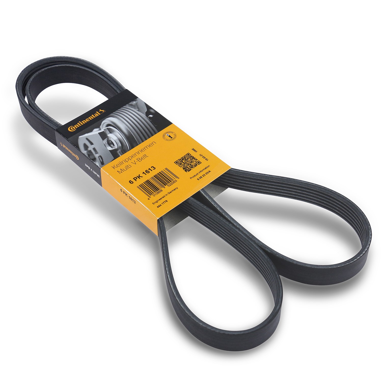 Continental Ctam Keilrippenriemen [Hersteller-Nr. 6PK1613] für Porsche, Audi, Mazda, VW, Fiat, Volvo, Skoda, Peugeot, Vauxhall, Ford, Opel
