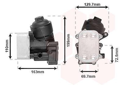 Van Wezel Ölkühler, Motoröl [Hersteller-Nr. 58013720] für VW, Seat, Skoda