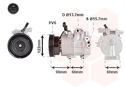 Van Wezel Kompressor, Klimaanlage [Hersteller-Nr. 8201K703] für Hyundai