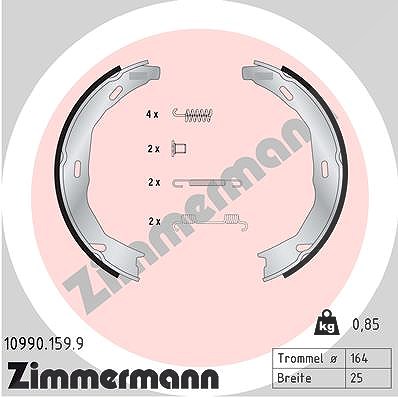 Zimmermann Bremsbackensatz, Feststellbremse [Hersteller-Nr. 10990.159.9] für Mercedes-Benz