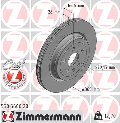 Zimmermann 1x Bremsscheibe [Hersteller-Nr. 550.5600.20] für Tesla