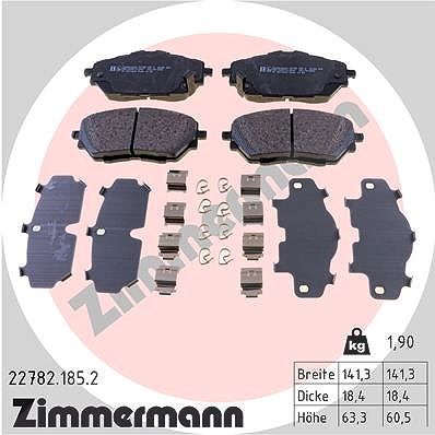 Zimmermann Bremsbeläge vorne (Satz) [Hersteller-Nr. 22782.185.2] für Toyota