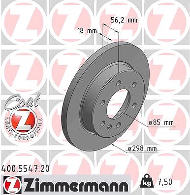 Zimmermann 1x Bremsscheibe [Hersteller-Nr. 400.5547.20] für Mercedes-Benz