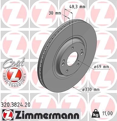 Zimmermann 1x Bremsscheibe [Hersteller-Nr. 320.3824.20] für Kia