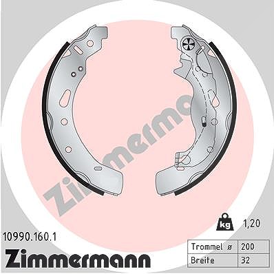 Zimmermann Bremsbackensatz [Hersteller-Nr. 10990.160.1] für Mazda