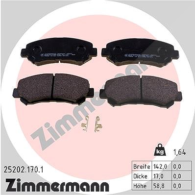 Zimmermann Bremsbelagsatz, Scheibenbremse [Hersteller-Nr. 25202.170.1] für Nissan, Suzuki
