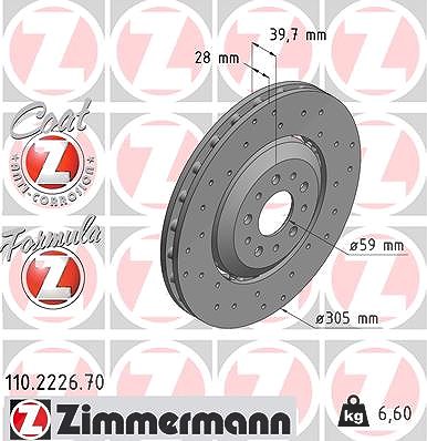 Zimmermann Bremsscheibe [Hersteller-Nr. 110.2226.70] für Alfa Romeo