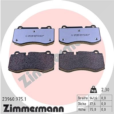 Zimmermann Bremsbelagsatz, Scheibenbremse [Hersteller-Nr. 23960.975.1] für Mercedes-Benz