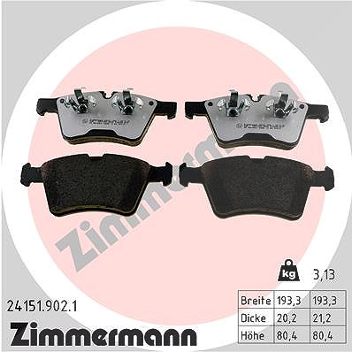 Zimmermann Bremsbelagsatz, Scheibenbremse [Hersteller-Nr. 24151.902.1] für Mercedes-Benz