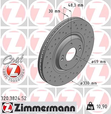 Zimmermann Bremsscheibe [Hersteller-Nr. 320.3824.52] für Kia