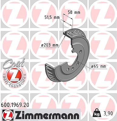 Zimmermann Bremstrommel [Hersteller-Nr. 600.1969.20] für VW, Seat