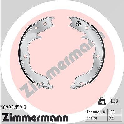 Zimmermann Bremsbackensatz, Feststellbremse [Hersteller-Nr. 10990.159.8] für Subaru, Mitsubishi, Citroën, Peugeot