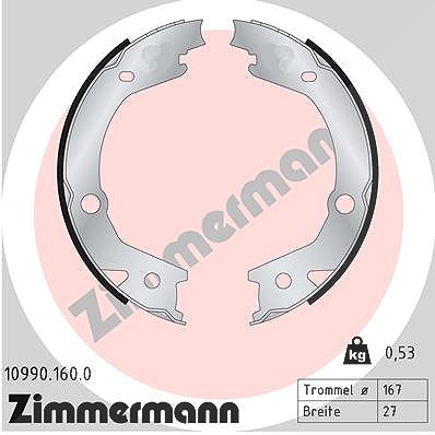 Zimmermann Bremsbackensatz, Feststellbremse [Hersteller-Nr. 10990.160.0] für Hyundai, Kia