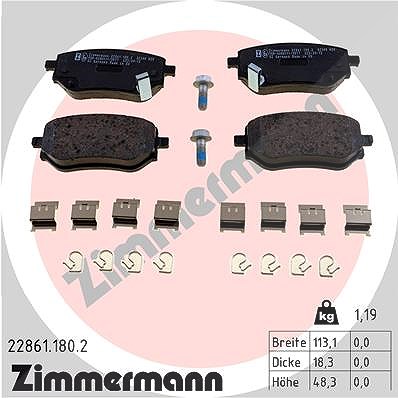Zimmermann Bremsbelagsatz, Scheibenbremse [Hersteller-Nr. 22861.180.2] für Mercedes-Benz