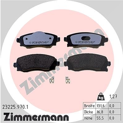 Zimmermann Bremsbelagsatz, Scheibenbremse [Hersteller-Nr. 23225.970.1] für Opel, Vauxhall