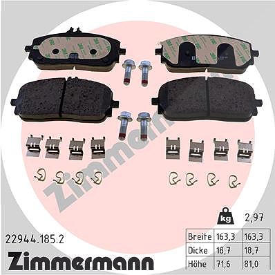 Zimmermann Bremsbelagsatz, Scheibenbremse [Hersteller-Nr. 22944.185.2] für Mercedes-Benz