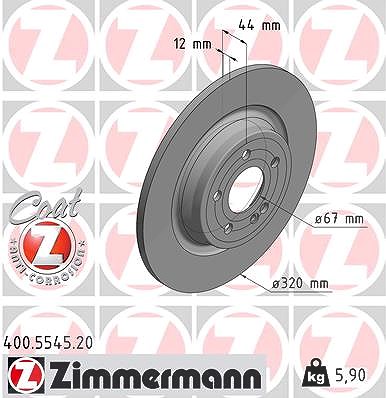 Zimmermann Bremsscheibe [Hersteller-Nr. 400.5545.20] für Mercedes-Benz