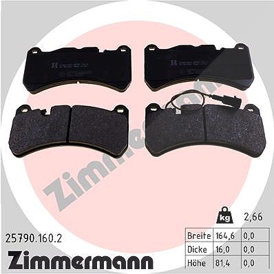 Zimmermann Bremsbelagsatz, Scheibenbremse [Hersteller-Nr. 25790.160.2] für Maserati