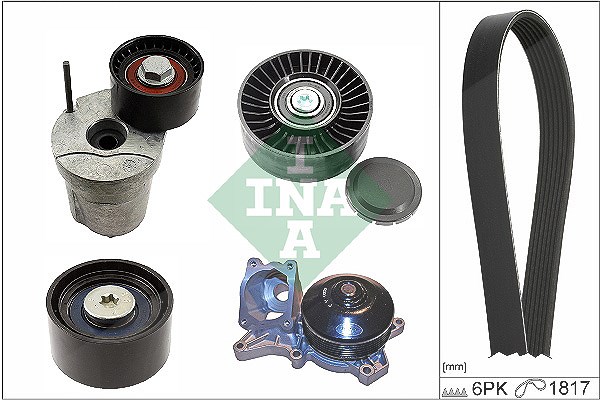 Schaeffler Ina Wasserpumpe + Keilrippenriemensatz [Hersteller-Nr. 529036830] für BMW