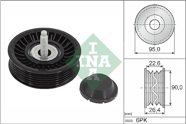 Schaeffler Ina Umlenk-/Führungsrolle, Keilrippenriemen [Hersteller-Nr. 532089110] für Land Rover, Jaguar