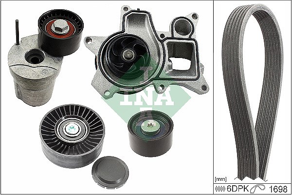 Schaeffler Ina Wasserpumpe + Keilrippenriemensatz [Hersteller-Nr. 529036930] für BMW