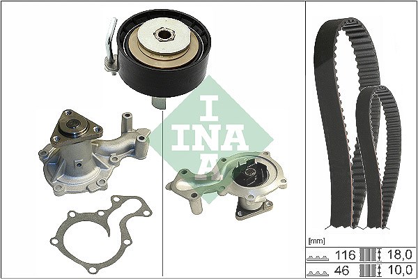 Schaeffler Ina Wasserpumpe + Zahnriemensatz [Hersteller-Nr. 530070130] für Ford