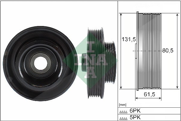Schaeffler Ina Riemenscheibe, Kurbelwelle [Hersteller-Nr. 544014110] für Ford