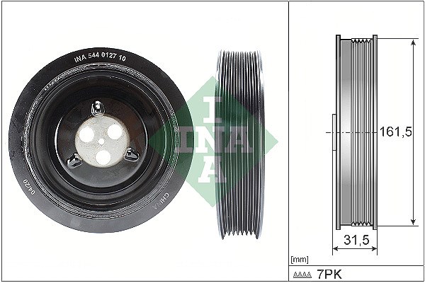 Schaeffler Ina Riemenscheibe, Kurbelwelle [Hersteller-Nr. 544012710] für Land Rover, Ford