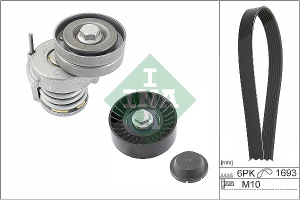 Schaeffler Ina Keilrippenriemensatz [Hersteller-Nr. 529053410] für Seat, VW, Audi, Skoda
