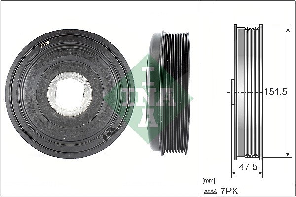 Schaeffler Ina Riemenscheibe, Kurbelwelle [Hersteller-Nr. 544013610] für Opel, Nissan, Renault, Vauxhall